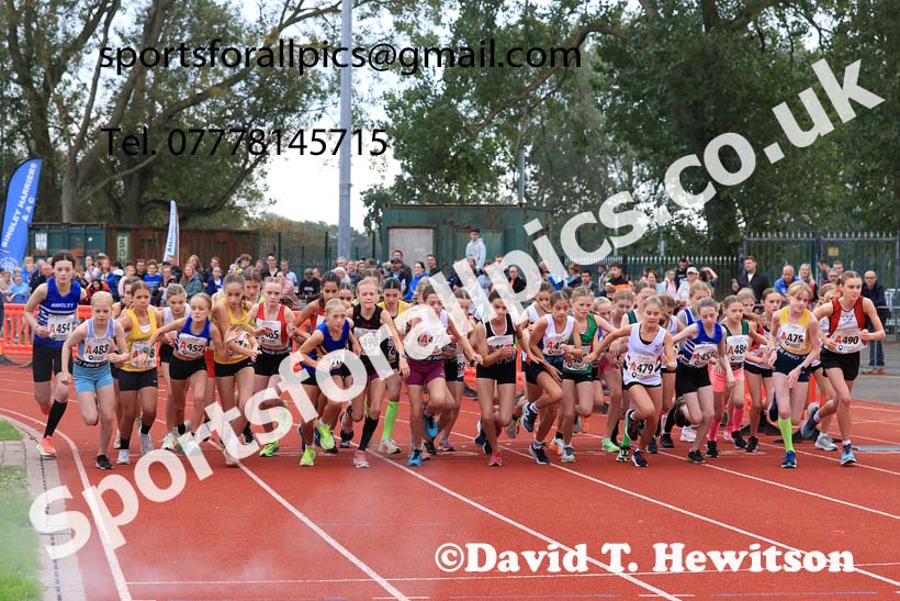 Girls Under-13s, 2024 Northern Mens 6 and Womens 4 and Youngsters Relays, Stanley Park, Blackpool.  Photo: David T. Hewitson/Sports for All Pics